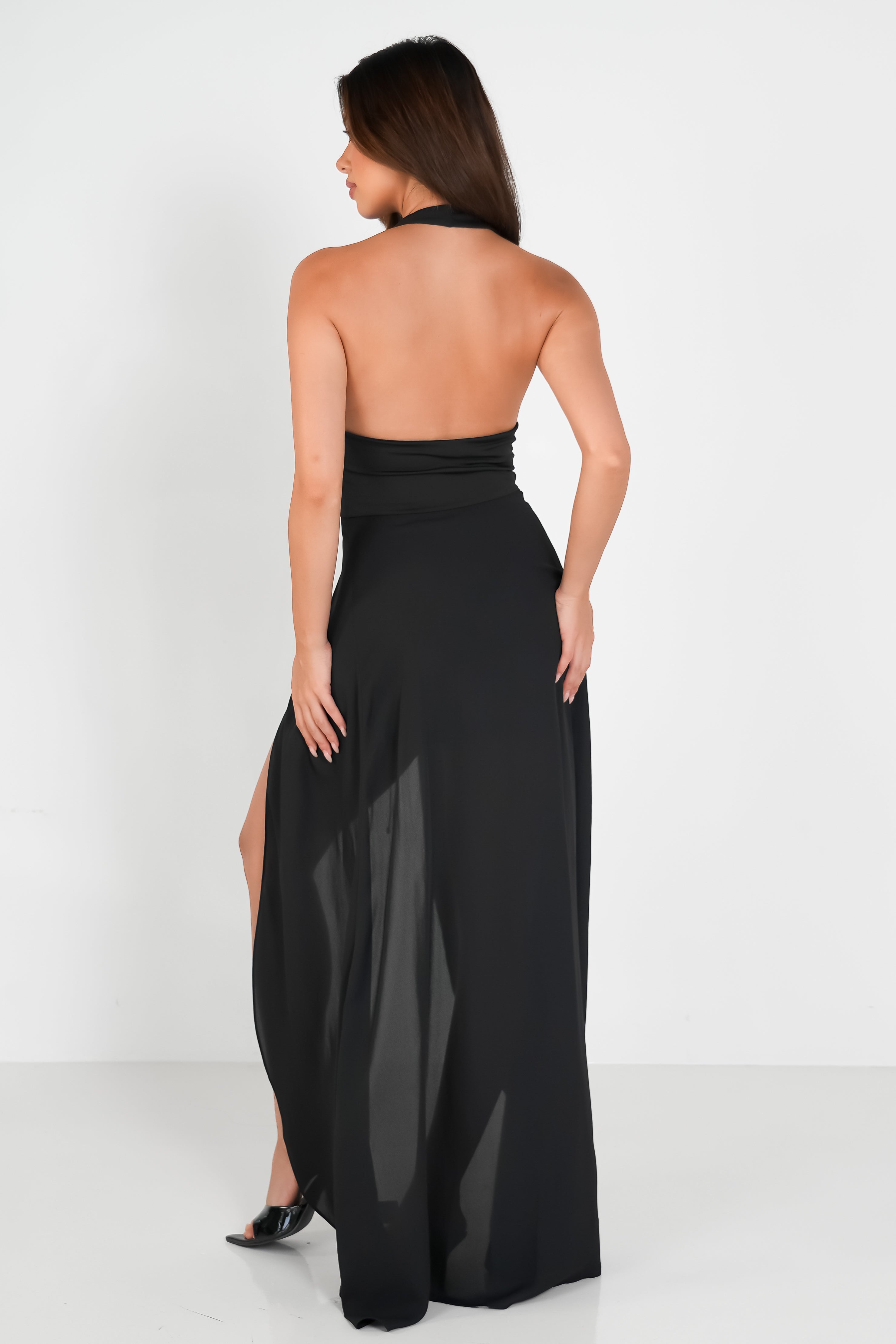 Zariah Maxi Dress-Halter Neck